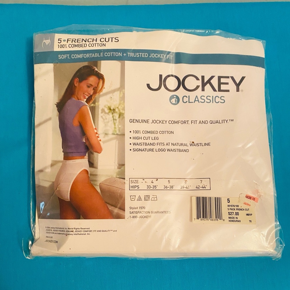 Jockey Classics 5-Pack White French Cut Briefs size 5 (M) - Picture 2 of 3